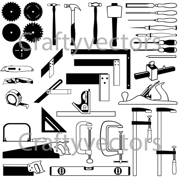 Download Carpentry Hand Tools Vector File SVG