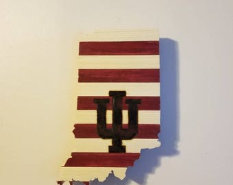 Wooden Indiana Hoosiers sign