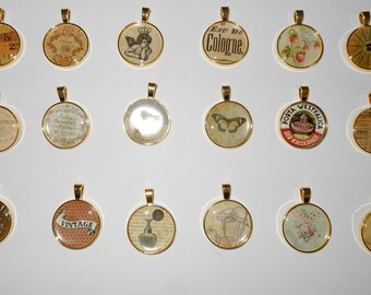 Vintage Round Gold Pendant