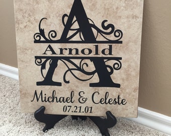 Decorative Tile Personalized Tile Wedding Gift Personalized Decorative Tile Personalized Tile Wedding Gift Personalized