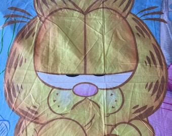 Giant Image of Garfield TWIN FLAT Sheet - Reclaimed Bed Linens