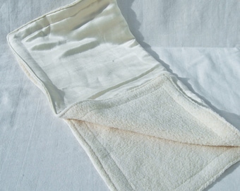 Organic Baby Lovie Mini Blanket, GOTS Certified Organic Cotton, Hemp Silk Satin, Just the blankie.