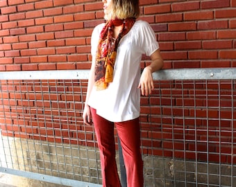 hand-embellished velvet jeans