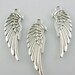 32Pcs Tibetan Silver Angel Wings Charms Pendant 11x33mm Hole:2.5mm