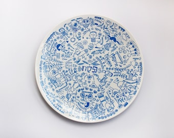 Illustrated Seder Plate.