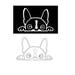 Boston Terrier Peeking SVG Vector Download for Silhouette studio, Cricut, craft robo , SCAL, adobe illustrator.