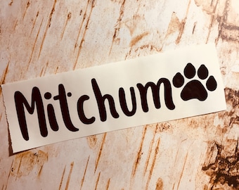 Dog Name W/ Paw Print