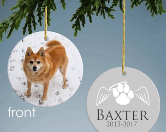 Personalized Pet Memorial Photo Ornament