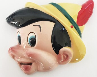 1960's Walt Disney Productions Pinocchio Wall Plaque