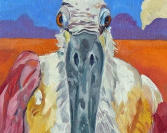 Pink Roseate Spoonbill Fine Art Oil Painting