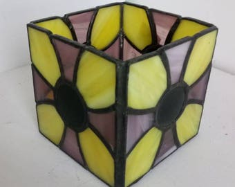 Flower Candle Holders-Tiffany, stained glass, candle holder