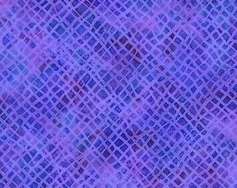Weave Purple Blue Freeform Paintbrush Studios Fabric 1 yard