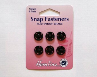13mm color black - 001844 snaps
