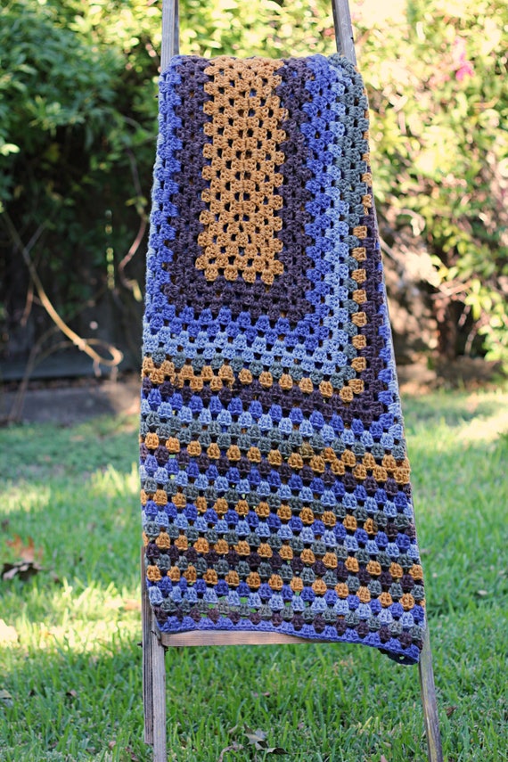 Crochet Blanket Afghan Minimalist Throw Mother In Law