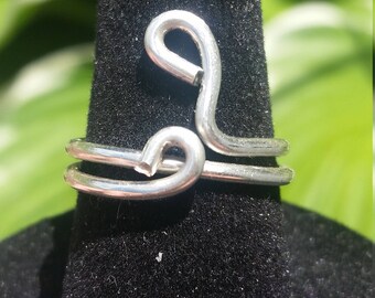 Silver Wire Wrapped Simple Ring - Size 6