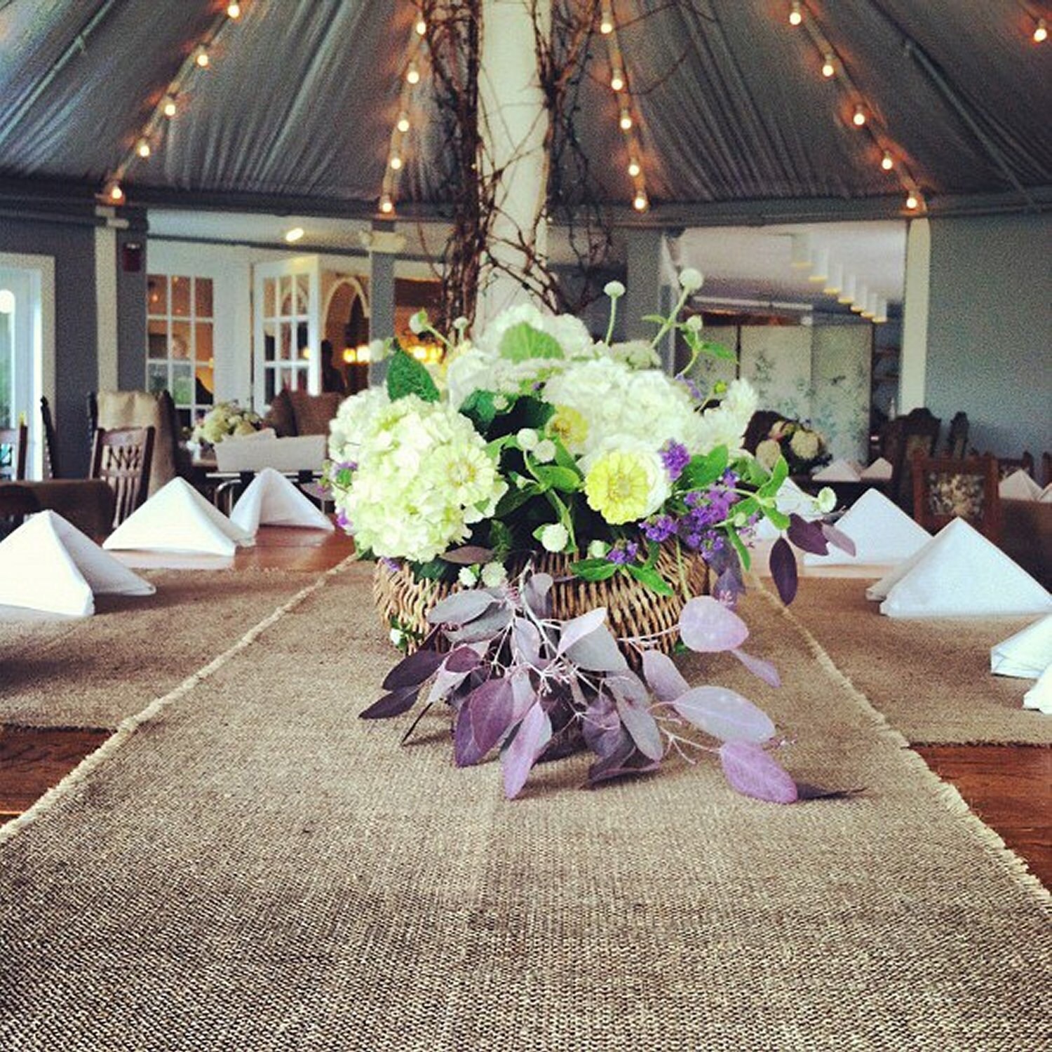 108 Long Burlap Table Runner Rustic Style Wedding Decor 108 Long Burlap Table Runner Rustic Style Wedding Decor