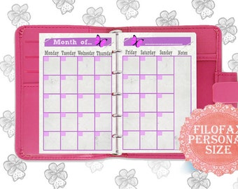 Filofax Pocket printable kit purple Home Management6 planner