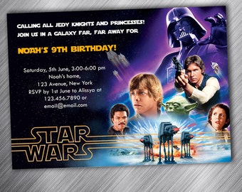 Star Wars Party Invitation, Birthday Party Invitation