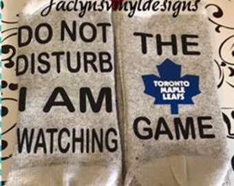 Custom made Toronto Maple Leaf Saying Socks