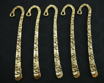 Golden Bookmarks With Flower Fashion (Quantity of 5) Misc001
