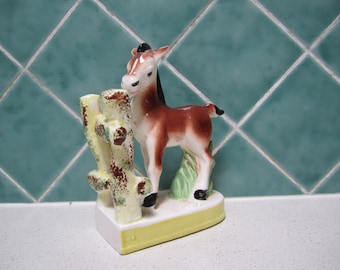 Vintage Ceramic Horse Bookend -Pony - 1950's Horse Figurine - Japanese