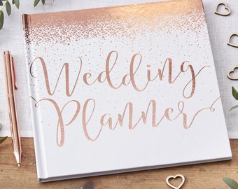 Rose Gold Wedding Planner Book, Wedding Planning Book, Rose Gold Wedding, Bridal Shower Gift, Gift for Bride, Wedding Planner
