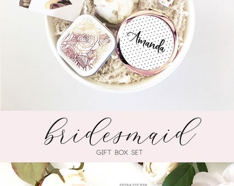 Bridesmaid Proposal Gift Box Set - Bridesmaid Proposal Box - Will You Be My Bridesmaid Gift Box - Rose Gold Bridesmaid GIFT SET (EB3250FPT)