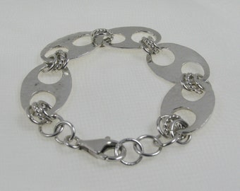 Silver PMC large Link Bracelet
