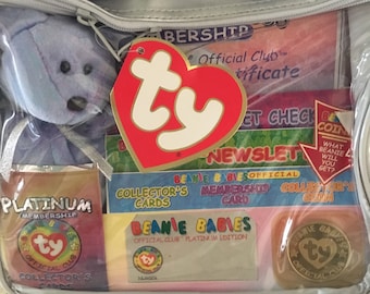 TY Platinum Beanie baby Official club membership kit 1999