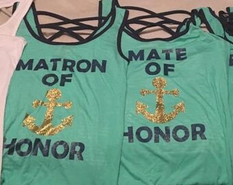 Bridal Party Nautical Tank Tops