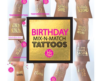 Birthday tattoos, birthday tattoo, dirty thirty, cheers to 30, talk thirty to me, finally 21, twenty one, 21, 30, 30th birthday decorations
