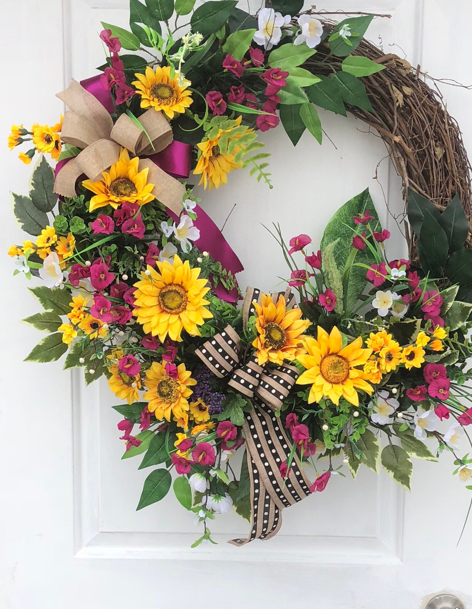 Sunflower Wreath Summer Wreath Front Door Wreath Sunflower Door   Il Fullxfull.1574040381 4t8v 