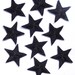 Pack of 10 Black star patches > iron-on or sew-on > very pretty!