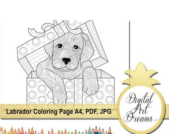 Labrador coloring | Etsy Labrador coloring | Etsy