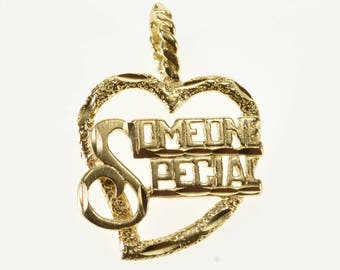 14k Someone Special Sweetheart Heart Pendant Gold