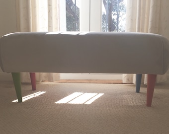 Contemporary handmade footstool