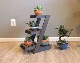 Hand Made Three Tiered Plant Stand