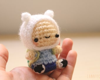 Amigurumi chibi Finn adventure time plush