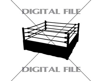 Wrestling Ring Vector Image Vinyl Decal T-shirt Digital Cutting Files ,Svg File, Ai, Eps, PNG, A1
