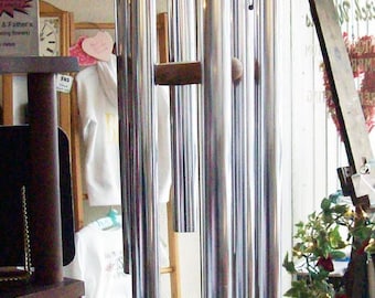 American Made Wind Chimes with Custom Engraved Wind Sail