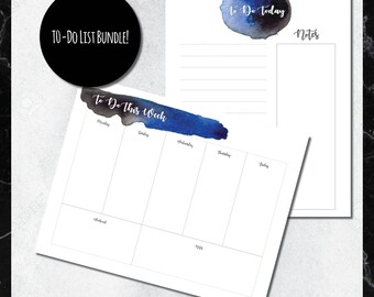 Printable To-Do List Full page organizer Clean and Simple