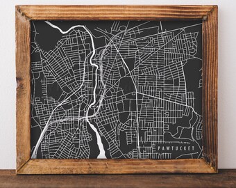 Pawtucket Map Pawtucket Art Pawtucket Map Art Pawtucket Print Pawtucket Printable Pawtucket City Art Rhode Island Art