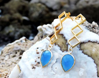 Beehives Stone Earrings