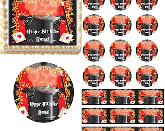 Magic Show Magician Hat Edible Cake Topper Image, Magician Party, Magician Cake, Magician Cupcakes, Magic Show Cake, Magic Show Party