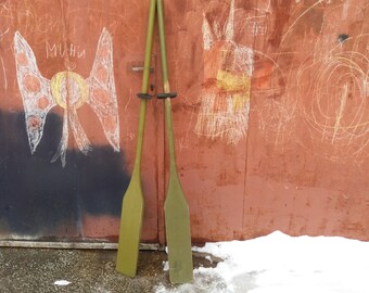 Vintage Wooden Paddles for a Boat