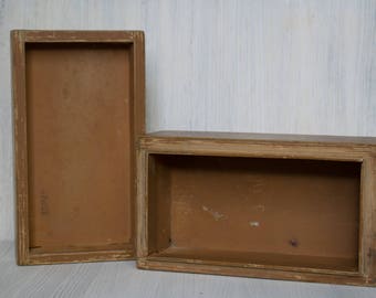 Vintage Wooden Storage Box Rustic Wooden Keepsake Box Primitive box