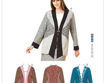 Kwik Sew 3640 Women's Plus Size Jacket 1X-4X. New in envelope