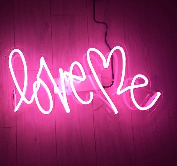 love me handmade neon sign ready-made light art