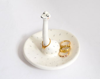 Ceramic Ostrich Ring Dish. Ostrich Jewelry Dish. Wedding Gift. Ceramic Ring Holder. Ready To Ship