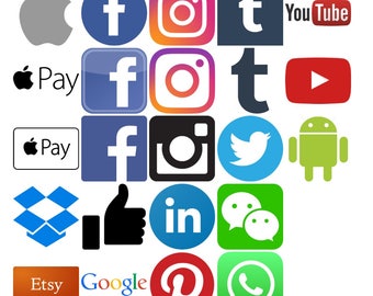 Social media icons & logo SVG files - 32 in total!